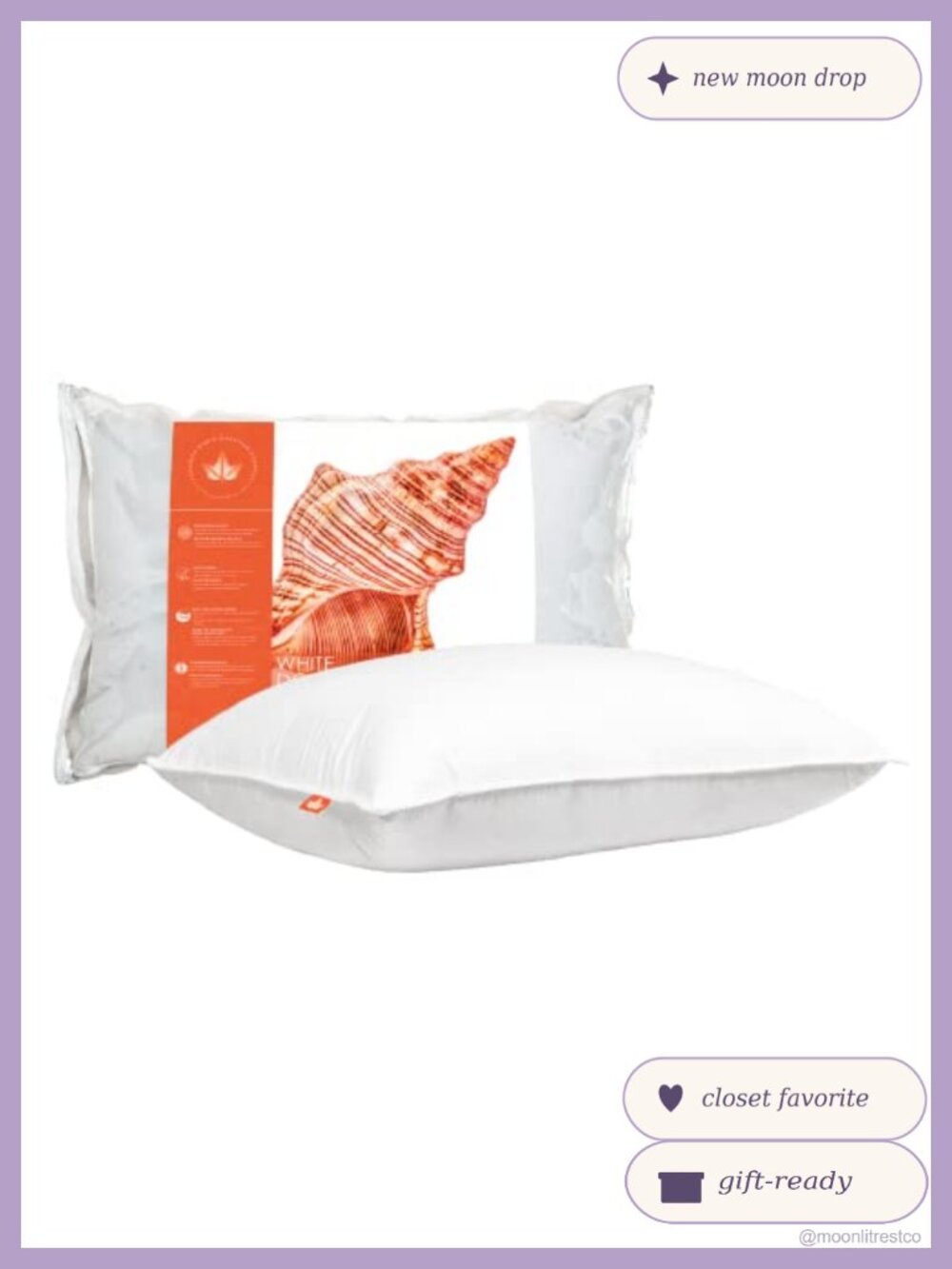 Canadian Down Feather 625 Fill Power White Down Pillow Standard 500 TC Cotton